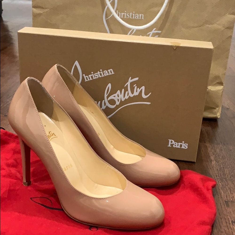 Christian Louboutin Simple Nude Pump, Size 38
